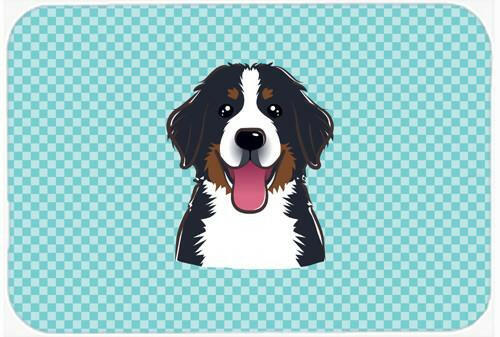Checkerboard Blue Bernese Mountain Dog Mouse Pad, Hot Pad or Trivet BB1175MP by Caroline's Treasures