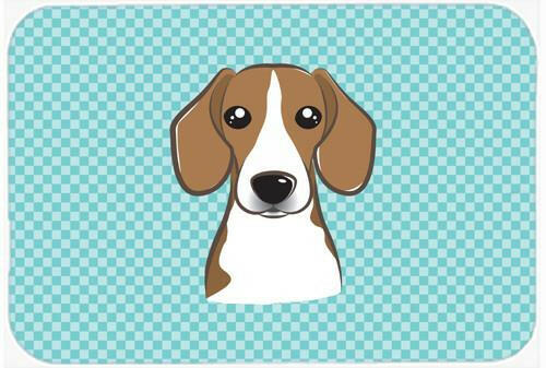 Checkerboard Blue Beagle Mouse Pad, Hot Pad or Trivet BB1177MP by Caroline's Treasures