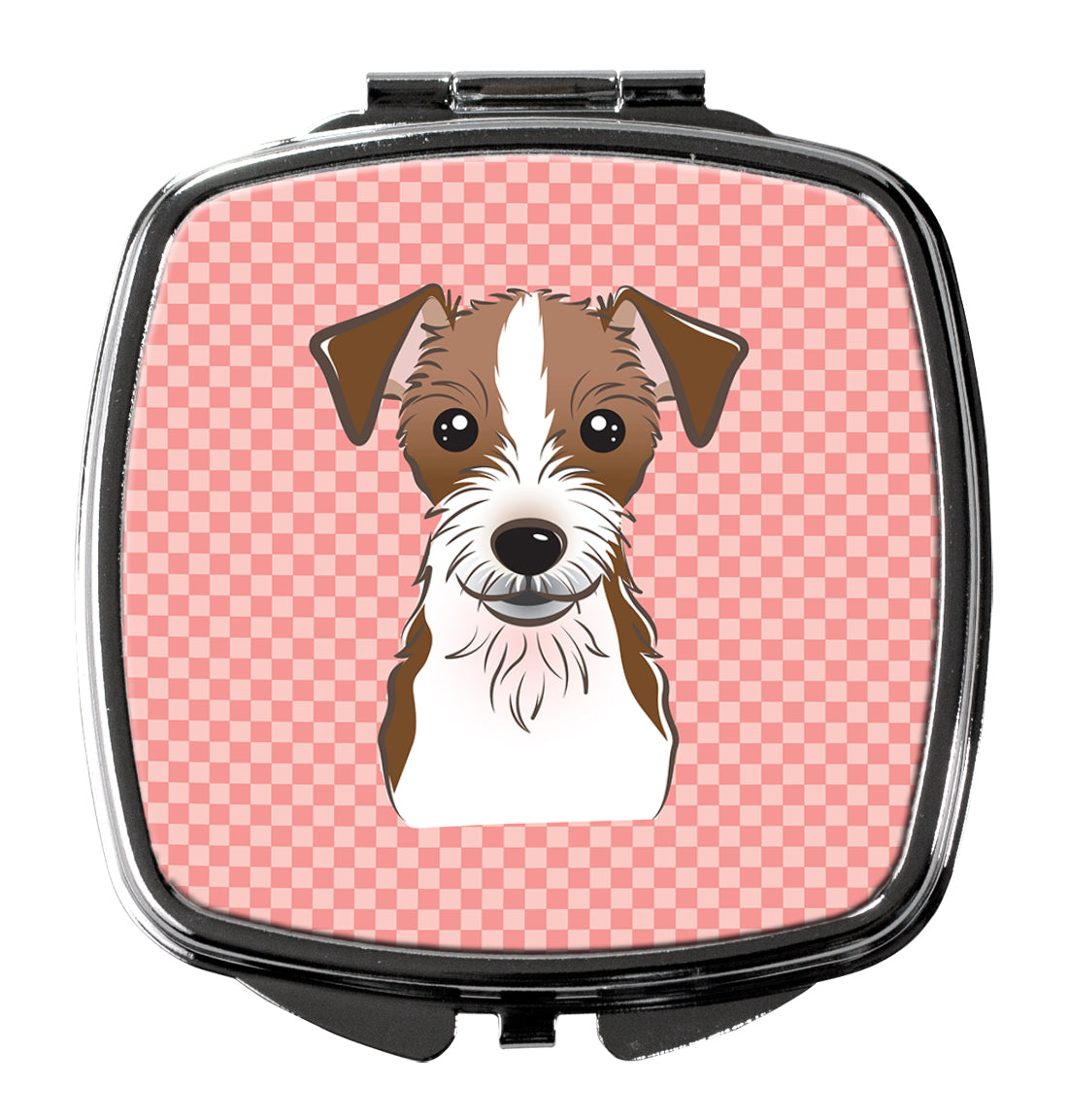 Damier Rose Jack Russell Terrier Miroir Compact BB1202SCM