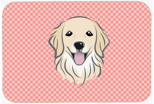 Checkerboard Pink Golden Retriever Mouse Pad, Hot Pad or Trivet BB1205MP by Caroline's Treasures