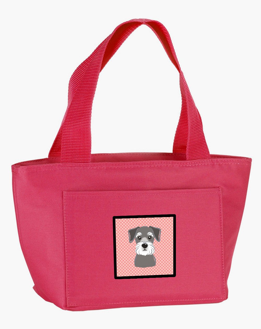 Checkerboard Pink Schnauzer Lunch Bag BB1206PK-8808 by Caroline&#39;s Treasures