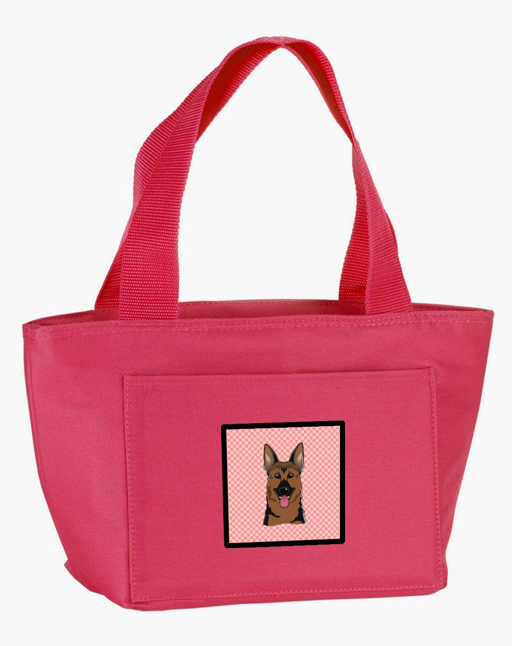 Checkerboard Pink German Shepherd Lunch Bag BB1211PK-8808 by Caroline&#39;s Treasures