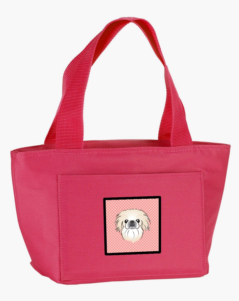 Checkerboard Pink Pekingese Lunch Bag BB1221PK-8808 by Caroline&#39;s Treasures