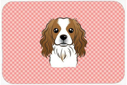 Checkerboard Pink Cavalier Spaniel Mouse Pad, Hot Pad or Trivet BB1224MP by Caroline's Treasures