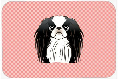 Checkerboard Pink Japanese Chin Mouse Pad, Hot Pad or Trivet BB1230MP by Caroline&#39;s Treasures