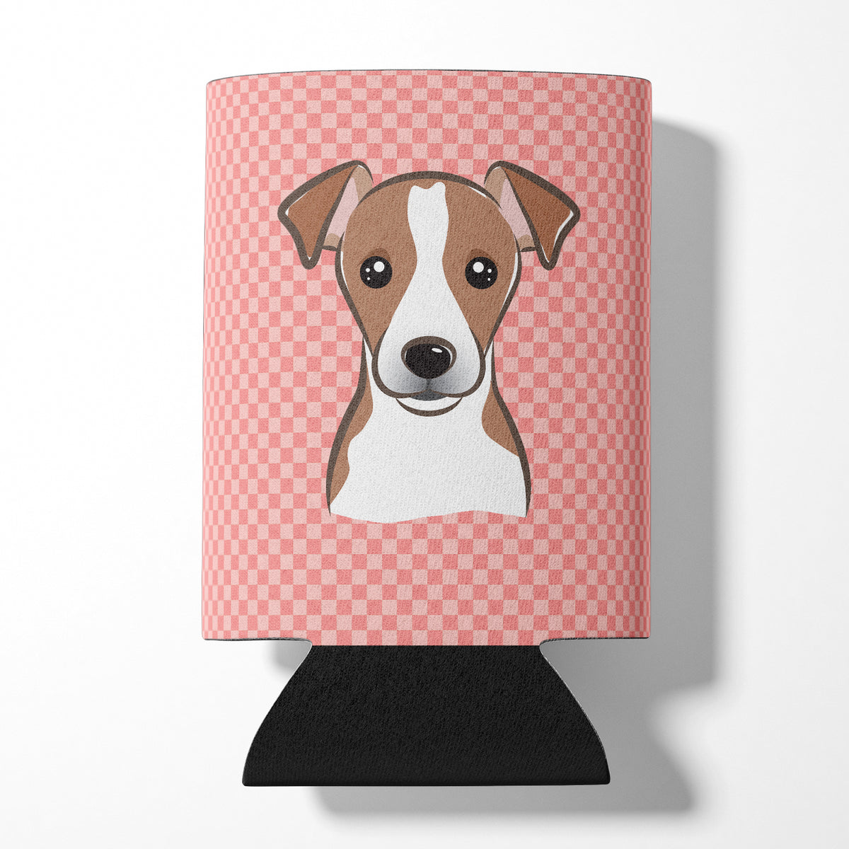 Checkerboard Rose Jack Russell Terrier Can ou Bottle Hugger BB1260CC