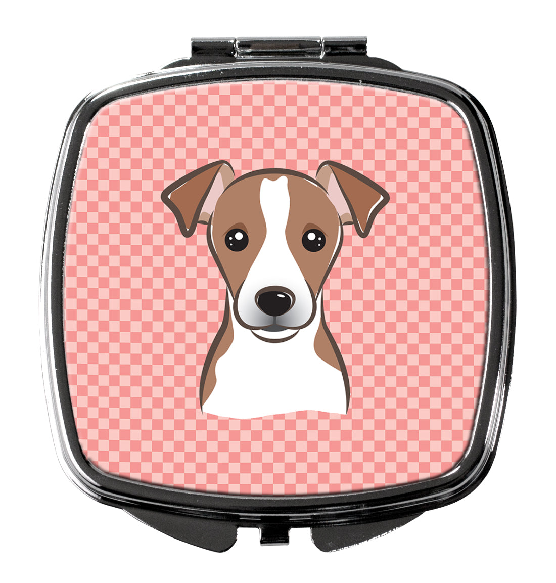 Damier Rose Jack Russell Terrier Miroir Compact BB1260SCM