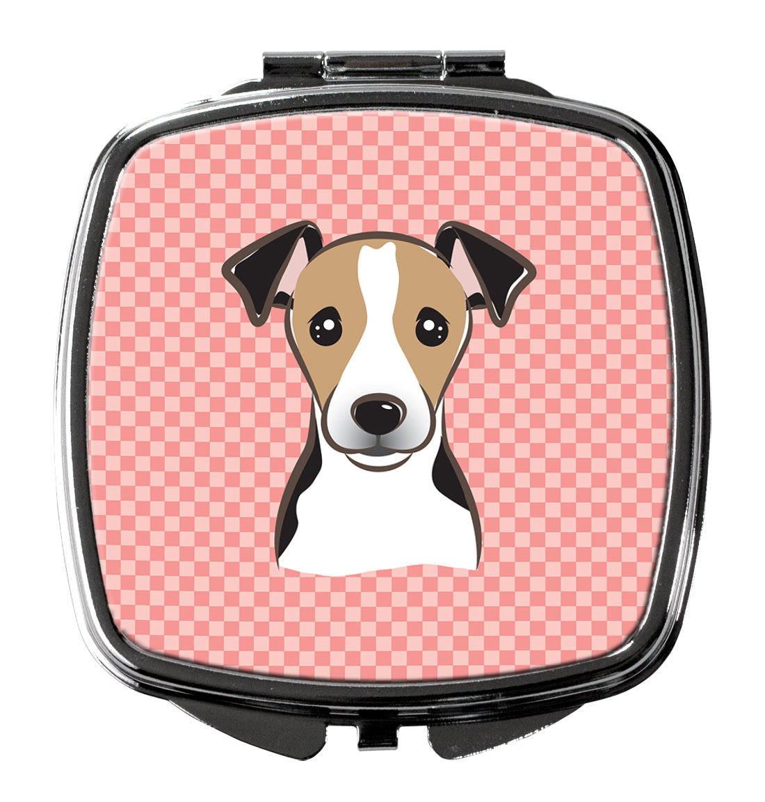 Damier Rose Jack Russell Terrier Compact Miroir BB1261SCM