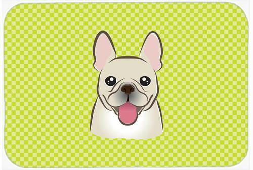 Checkerboard Lime Green French Bulldog Mouse Pad, Hot Pad or Trivet BB1300MP by Caroline&#39;s Treasures