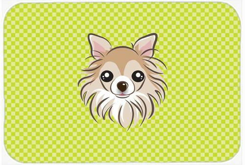 Checkerboard Lime Green Chihuahua Mouse Pad, Hot Pad or Trivet BB1313MP by Caroline's Treasures
