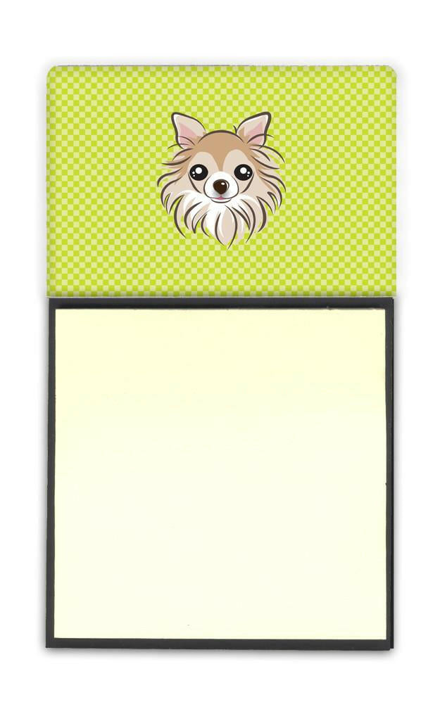 Lime Green Chihuahua Refiillable Sticky Note Holder or Postit Note Dispenser by Caroline's Treasures