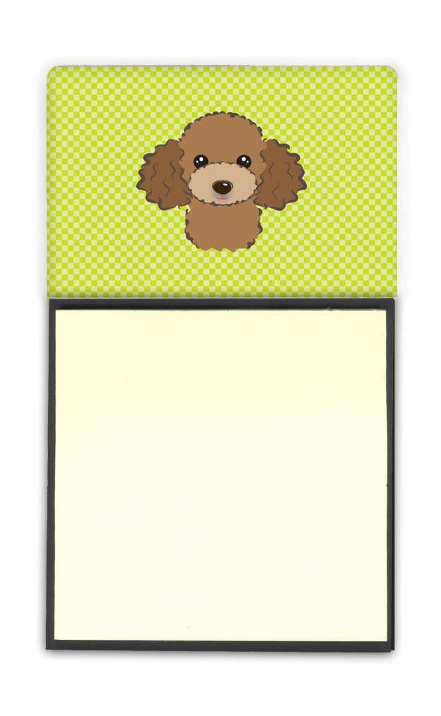 Lime Green Poodle Refiillable Sticky Note Holder or Postit Note Dispenser by Caroline&#39;s Treasures