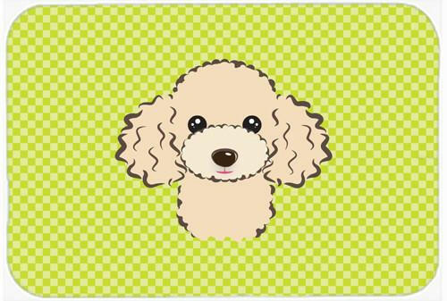 Checkerboard Lime Green Buff Poodle Mouse Pad, Hot Pad or Trivet BB1320MP by Caroline&#39;s Treasures