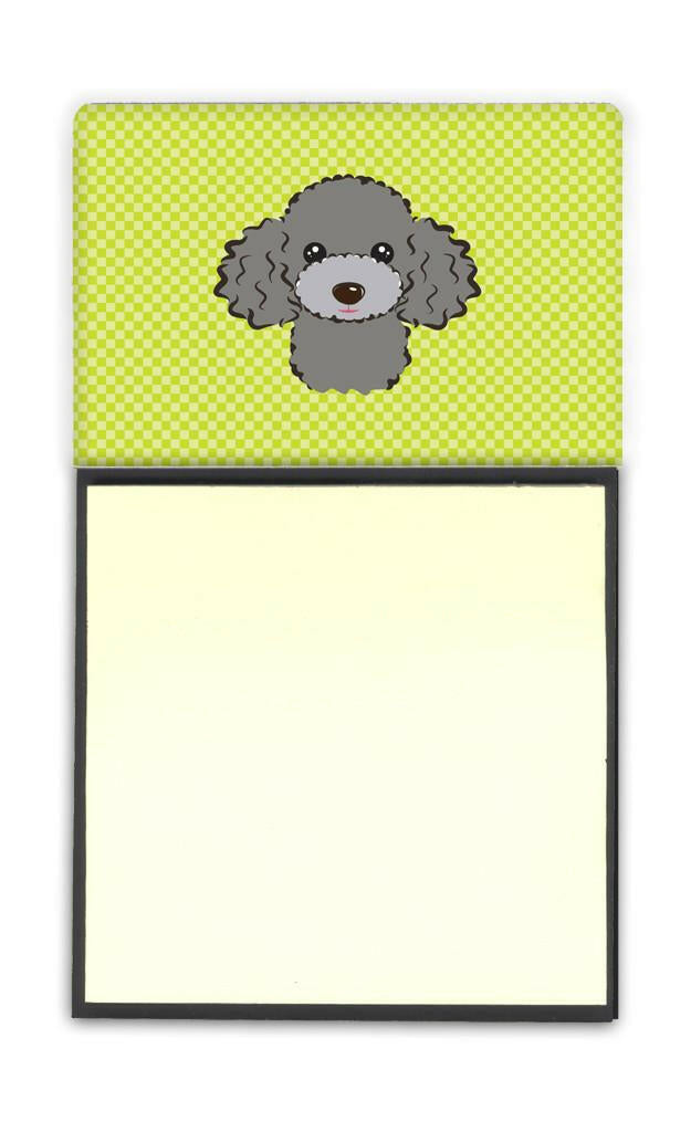 Lime Silver Gray Poodle Refiillable Sticky Note Holder or Postit Note Dispenser by Caroline's Treasures