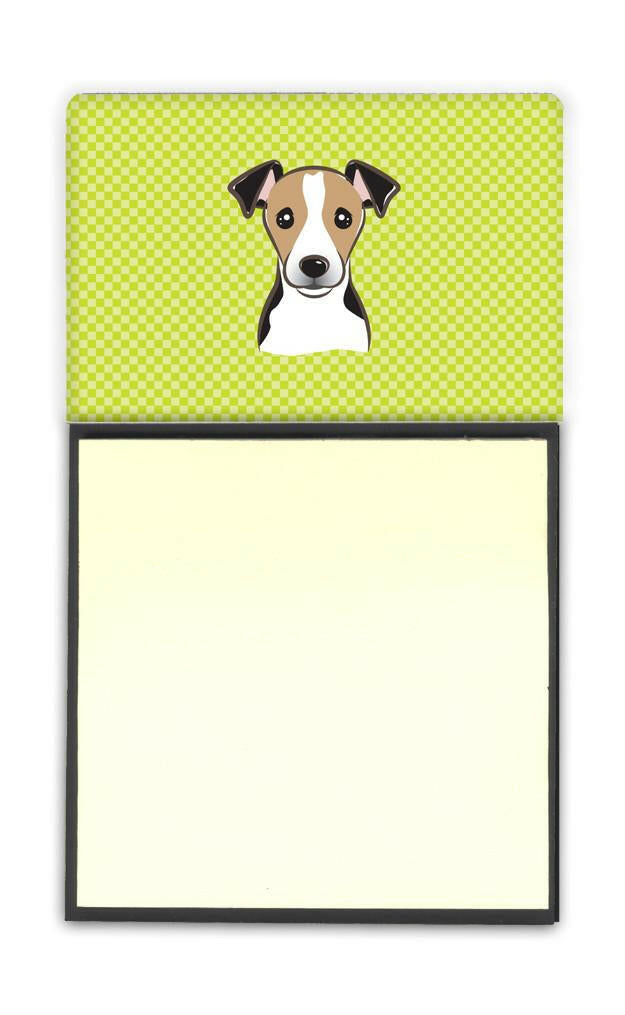 Lime Jack Russell Terrier Refiillable Sticky Note Holder Postit Note Dispenser by Caroline's Treasures