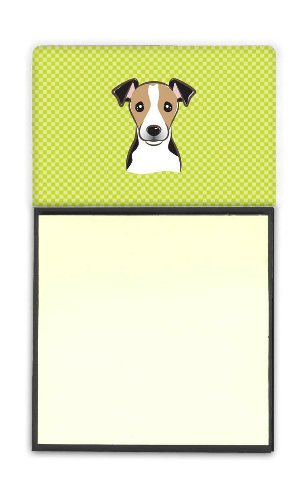 Lime Jack Russell Terrier Refiillable Sticky Note Holder Postit Note Dispenser by Caroline&#39;s Treasures