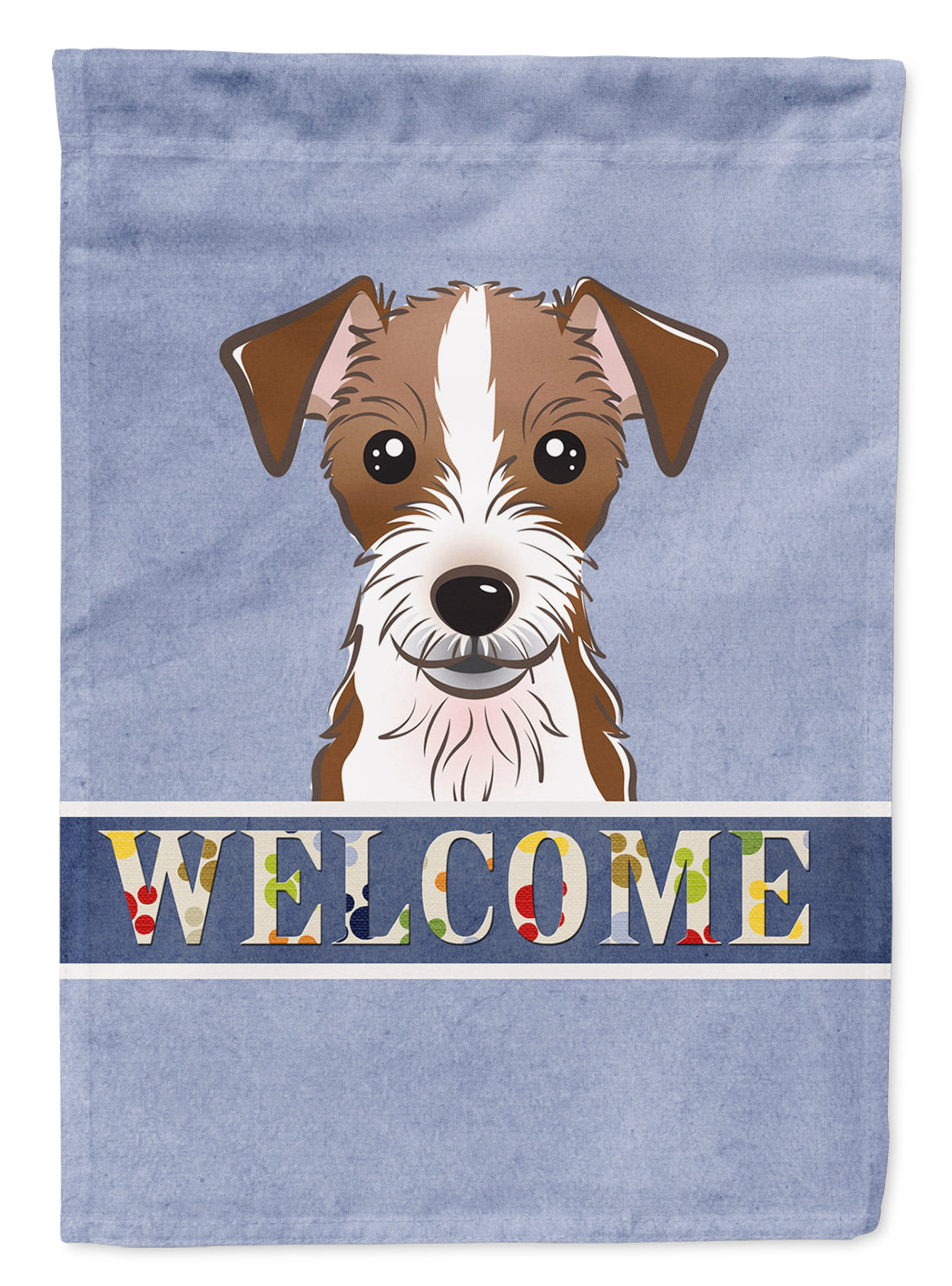 Jack Russell Terrier Welcome Flag Garden Size BB1388GF.