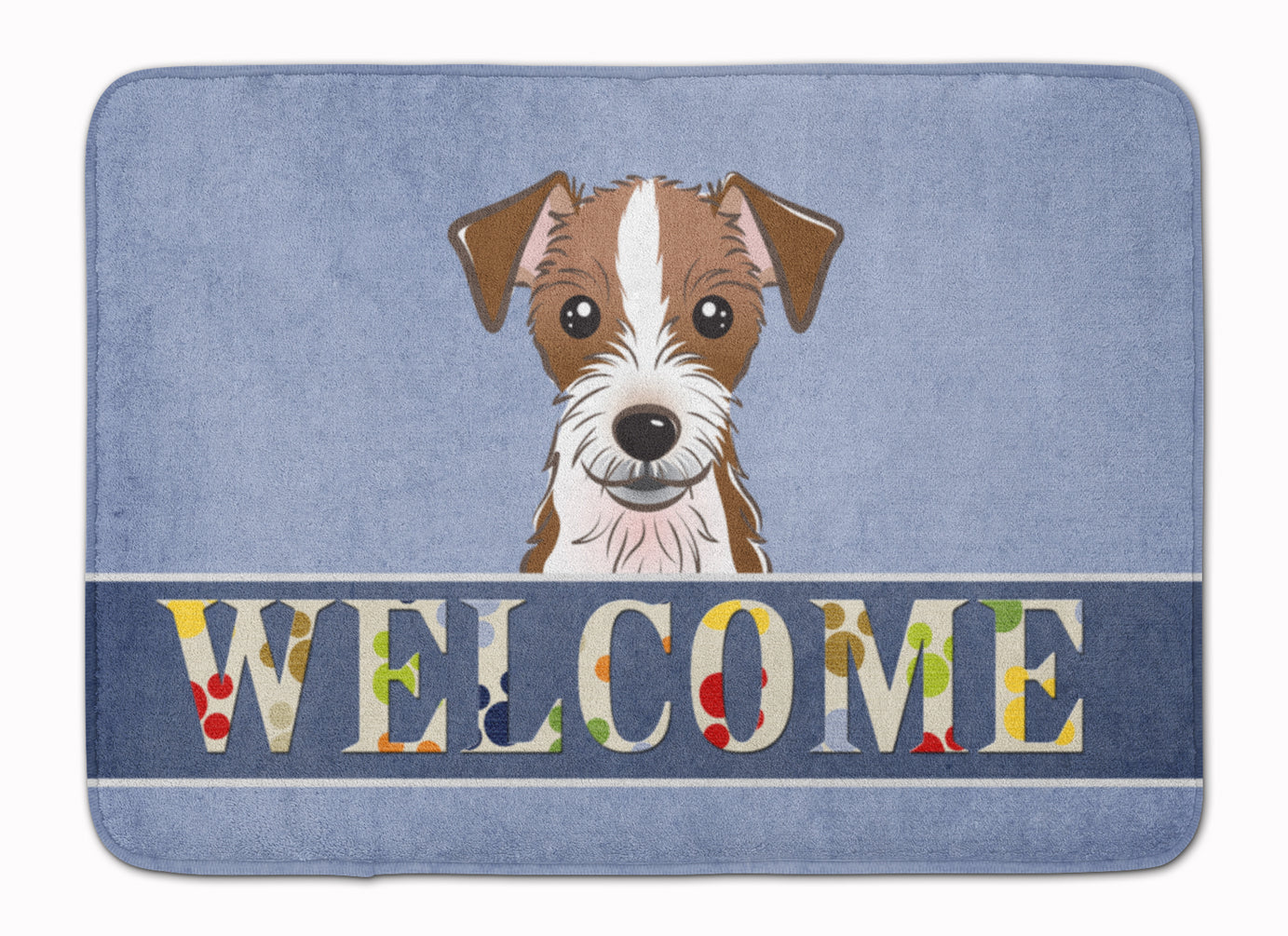 Jack Russell Terrier Welcome Machine Washable Memory Foam Mat BB1388RUG - the-store.com