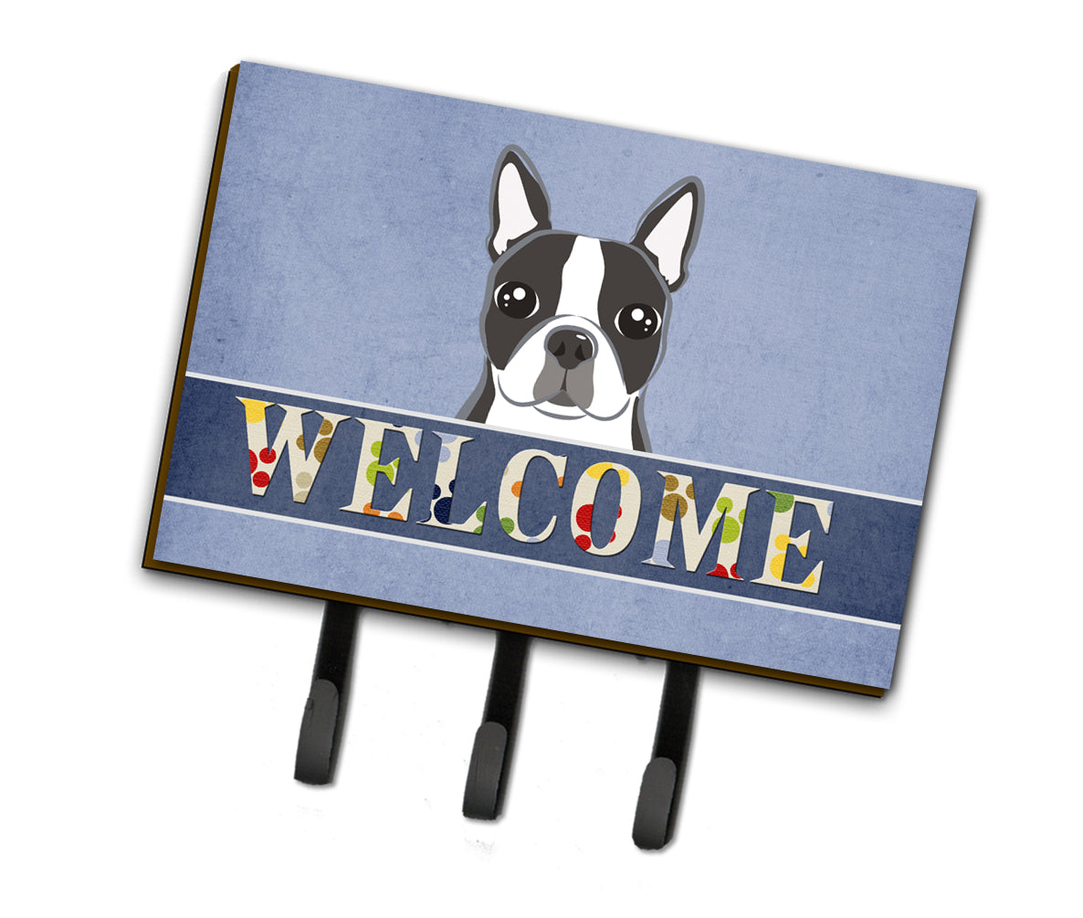 Boston Terrier Welcome Leash or Key Holder BB1389TH68  the-store.com.
