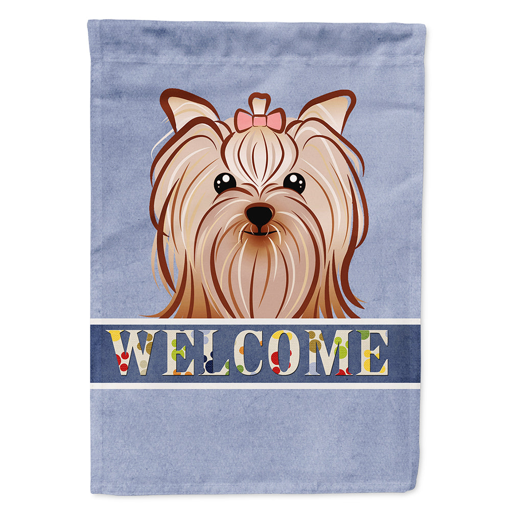 Yorkie Yorkshire Terrier Welcome Flag Canvas House Size BB1390CHF