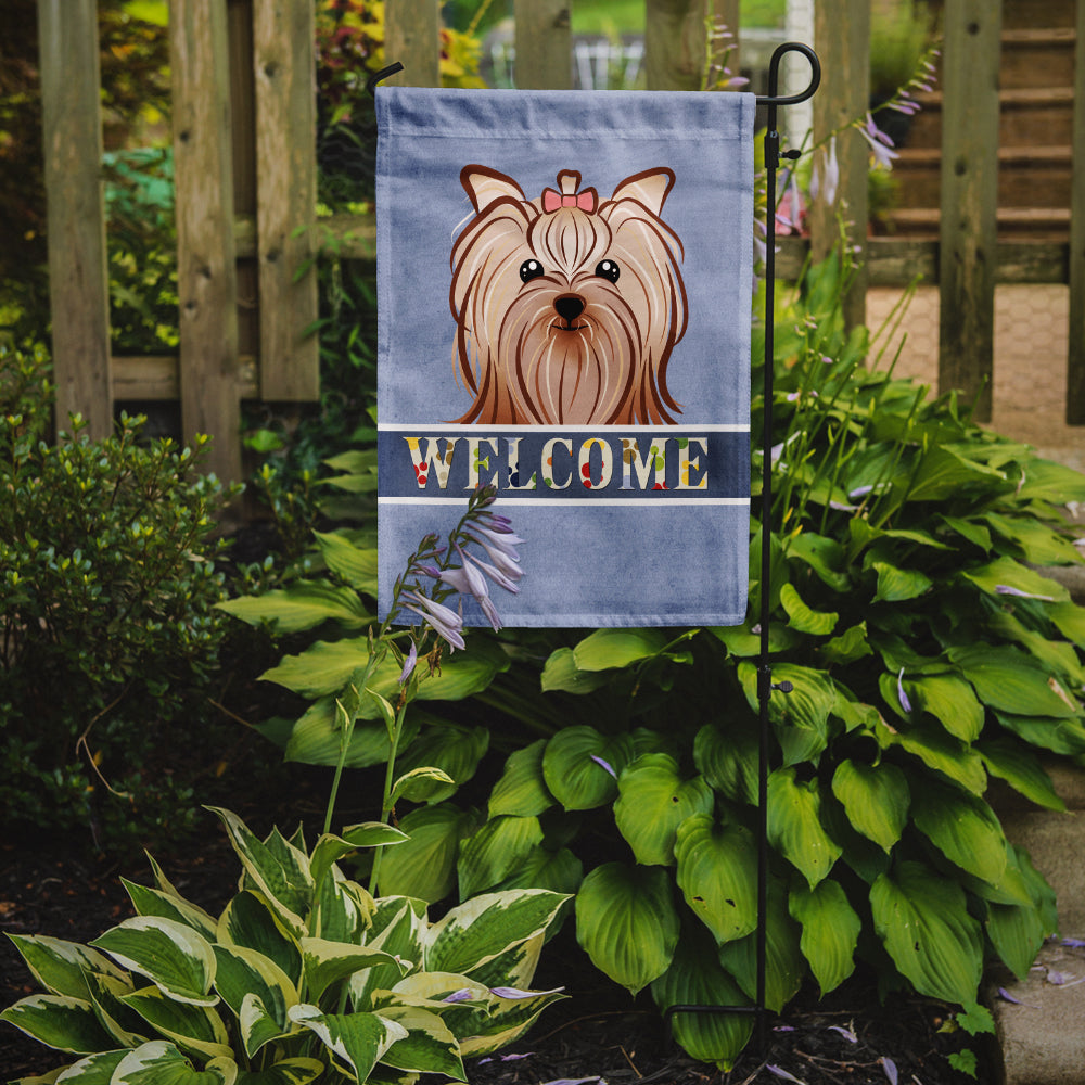 Yorkie Yorkshire Terrier Welcome Flag Garden Size BB1390GF.