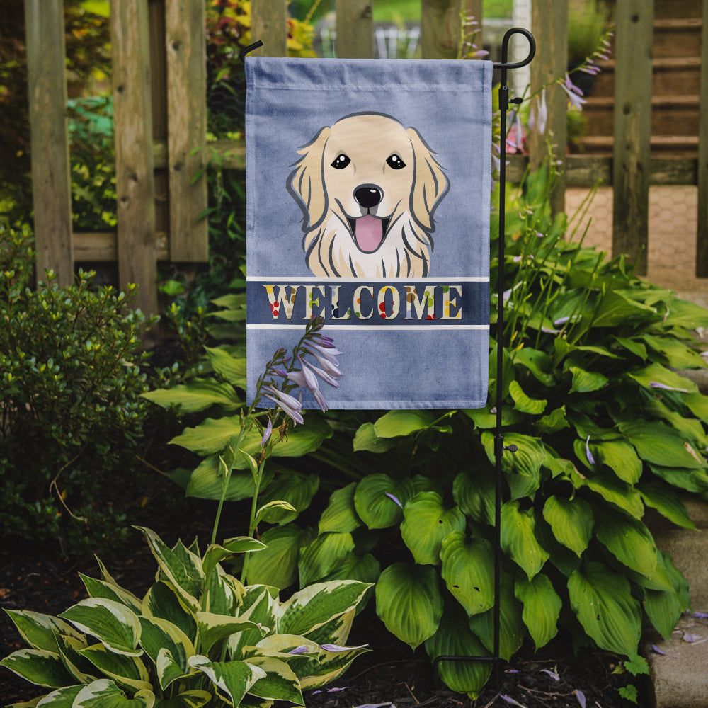 Caroline's Treasures Golden Retriever Welcome Garden Flag – Decorative Outdoor Yard Flag BB1391GF