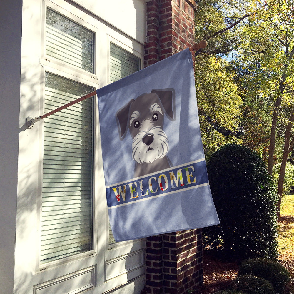 Schnauzer Welcome Flag Canvas House Size BB1392CHF