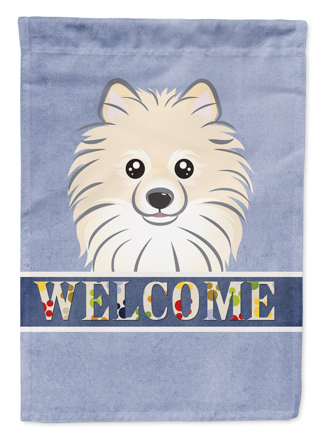 Pomeranian Welcome Flag Garden Size BB1393GF