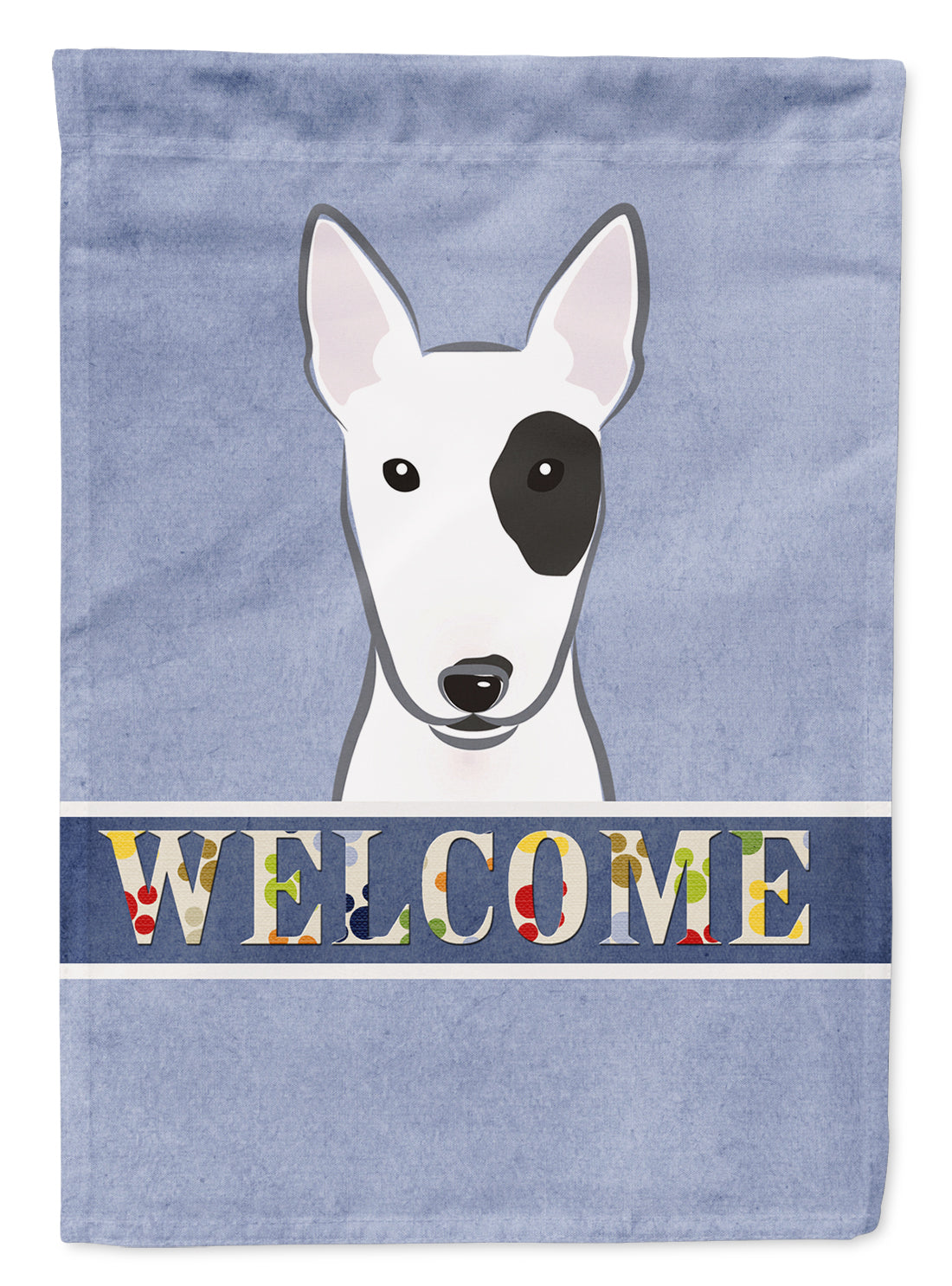 Bull Terrier Welcome Flag Canvas House Size BB1395CHF