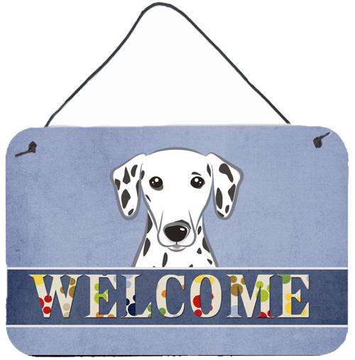 Dalmatian Welcome Wall or Door Hanging Prints BB1396DS812 by Caroline&#39;s Treasures