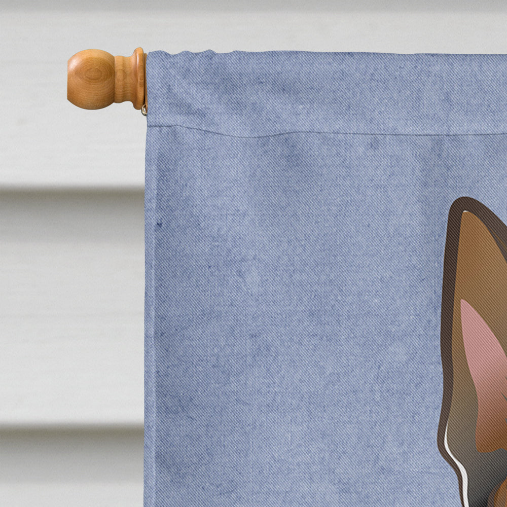 German Shepherd Welcome Flag Canvas House Size BB1397CHF