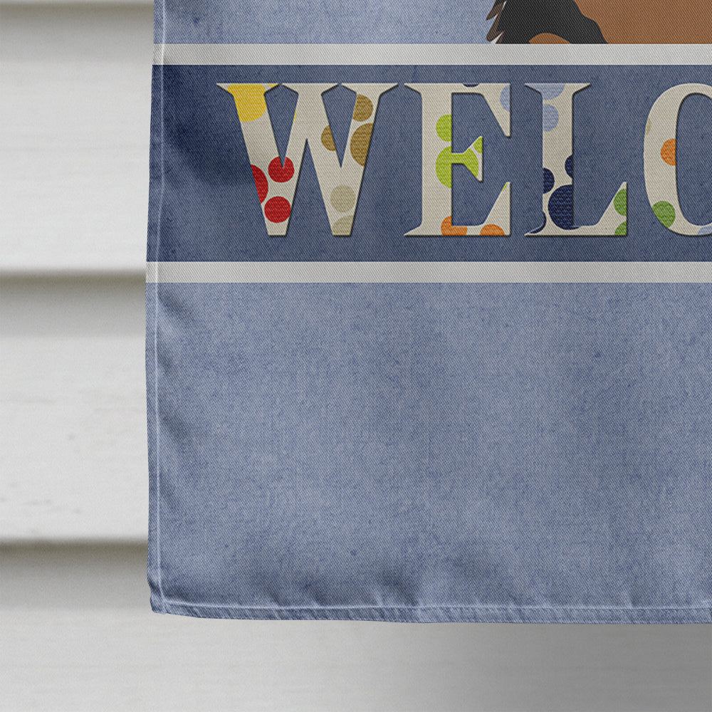 German Shepherd Welcome Flag Canvas House Size BB1397CHF  the-store.com.