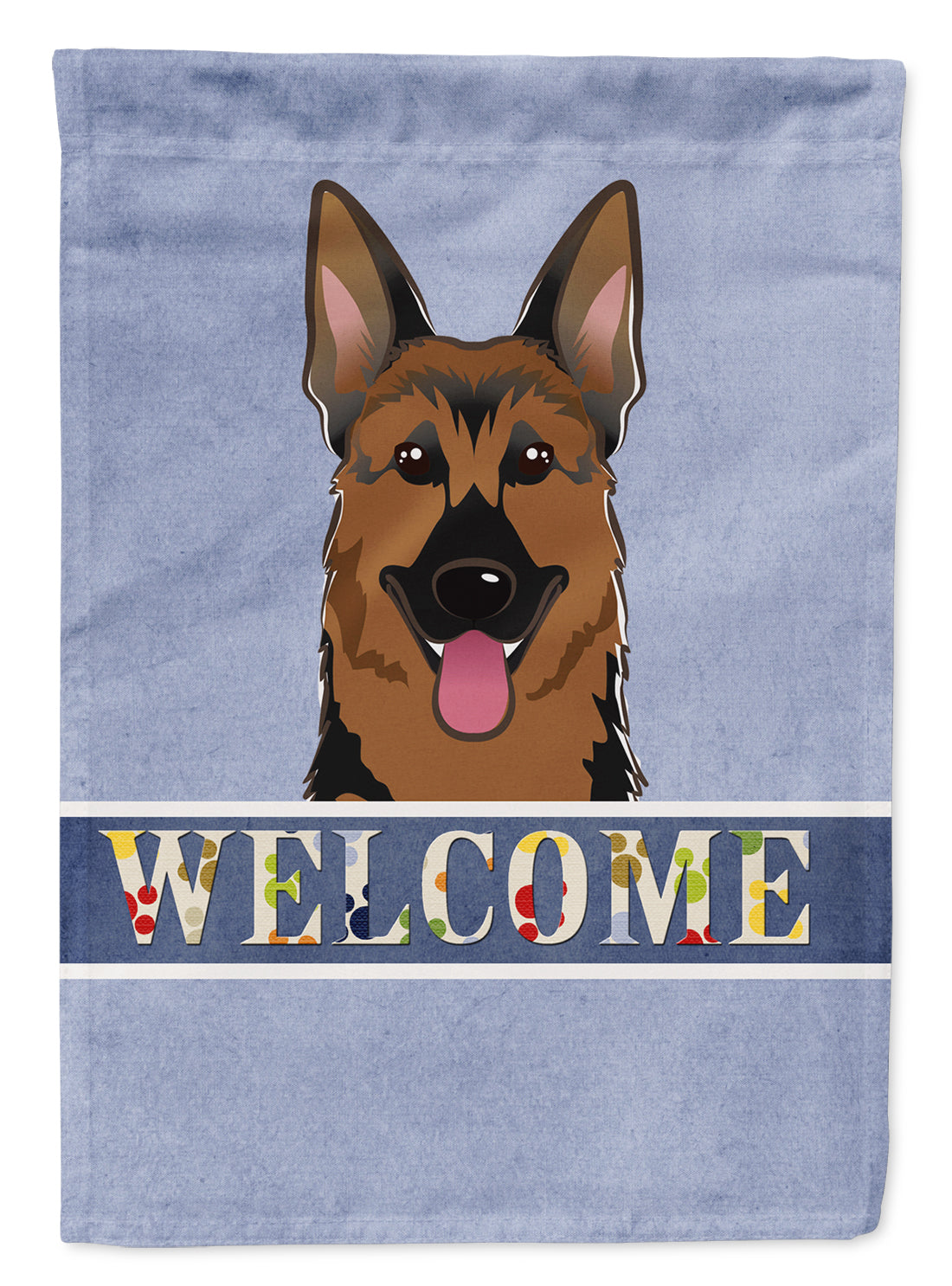 German Shepherd Welcome Flag Canvas House Size BB1397CHF  the-store.com.