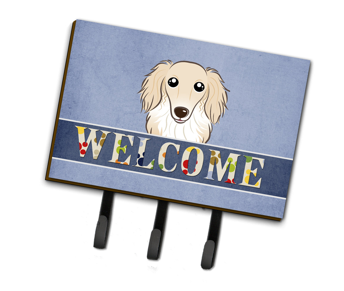 Longhair Creme Dachshund Welcome Leash or Key Holder BB1398TH68  the-store.com.