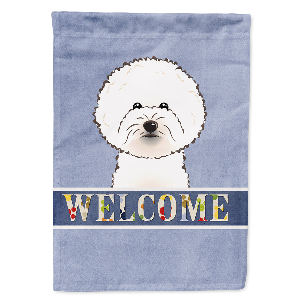 Bichon Frise Welcome Flag Canvas House Size BB1403CHF