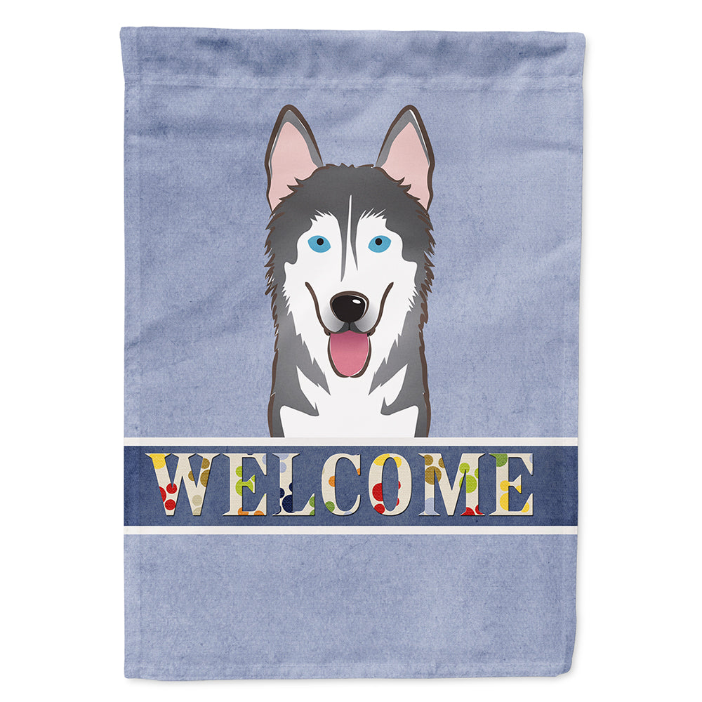 Alaskan Malamute Welcome Flag Canvas House Size BB1404CHF  the-store.com.