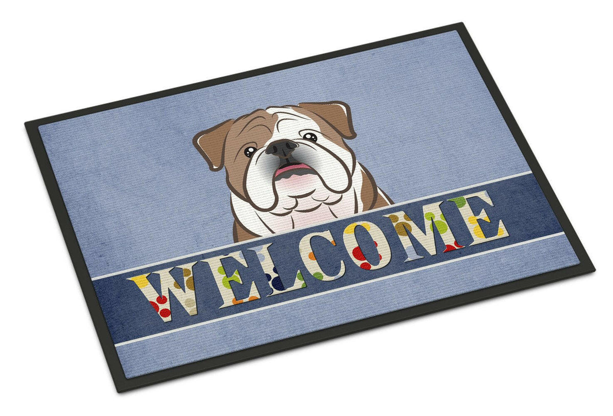 English Bulldog  Welcome Indoor or Outdoor Mat 18x27 BB1405MAT - the-store.com