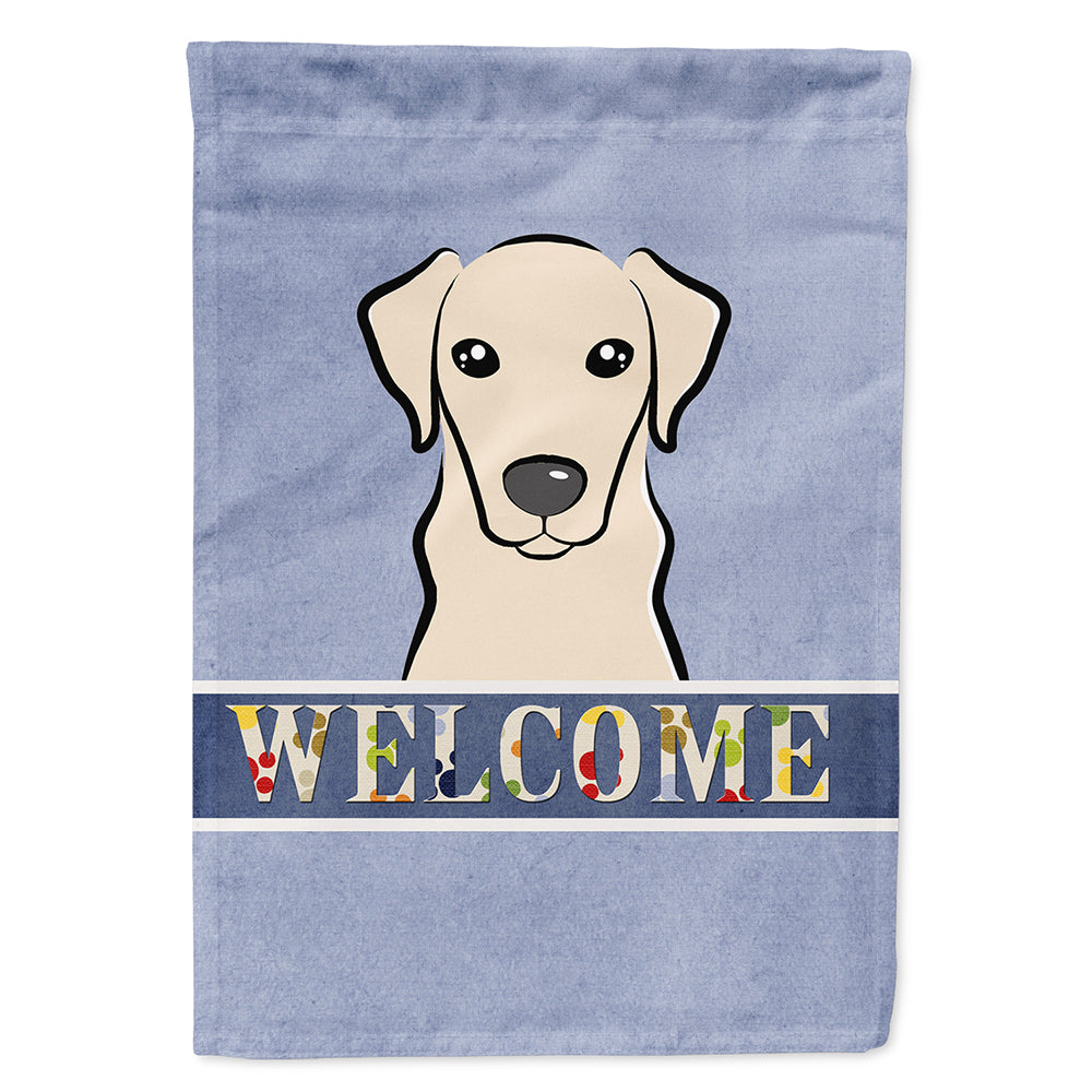 Yellow Labrador Welcome Flag Canvas House Size BB1408CHF  the-store.com.