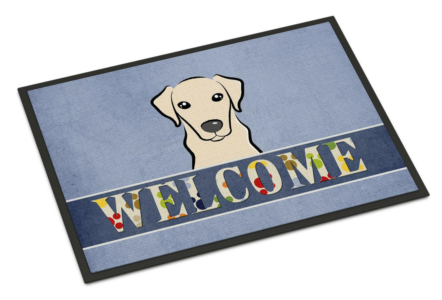 Yellow Labrador Welcome Indoor or Outdoor Mat 18x27 BB1408MAT - the-store.com