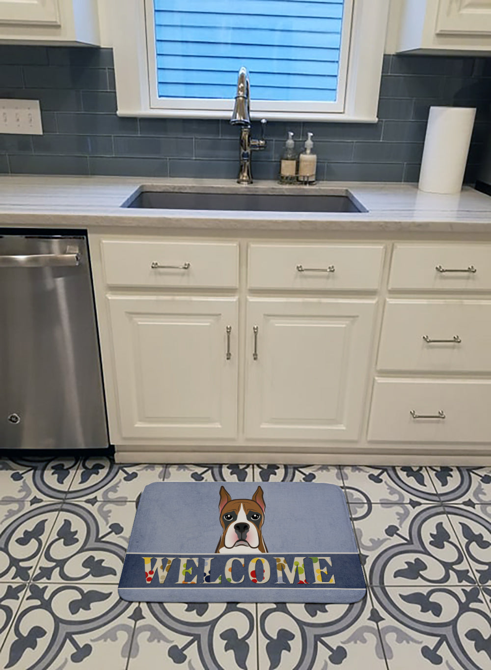 Boxer Welcome Machine Washable Memory Foam Mat BB1409RUG - the-store.com