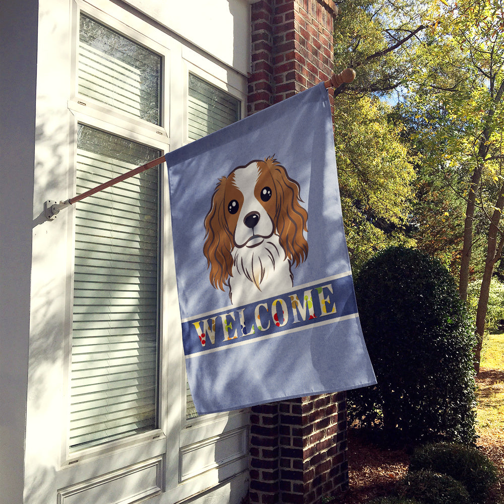 Cavalier Spaniel Welcome Flag Canvas House Size BB1410CHF  the-store.com.