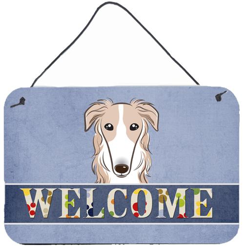 Borzoi Welcome Wall or Door Hanging Prints BB1414DS812 by Caroline&#39;s Treasures