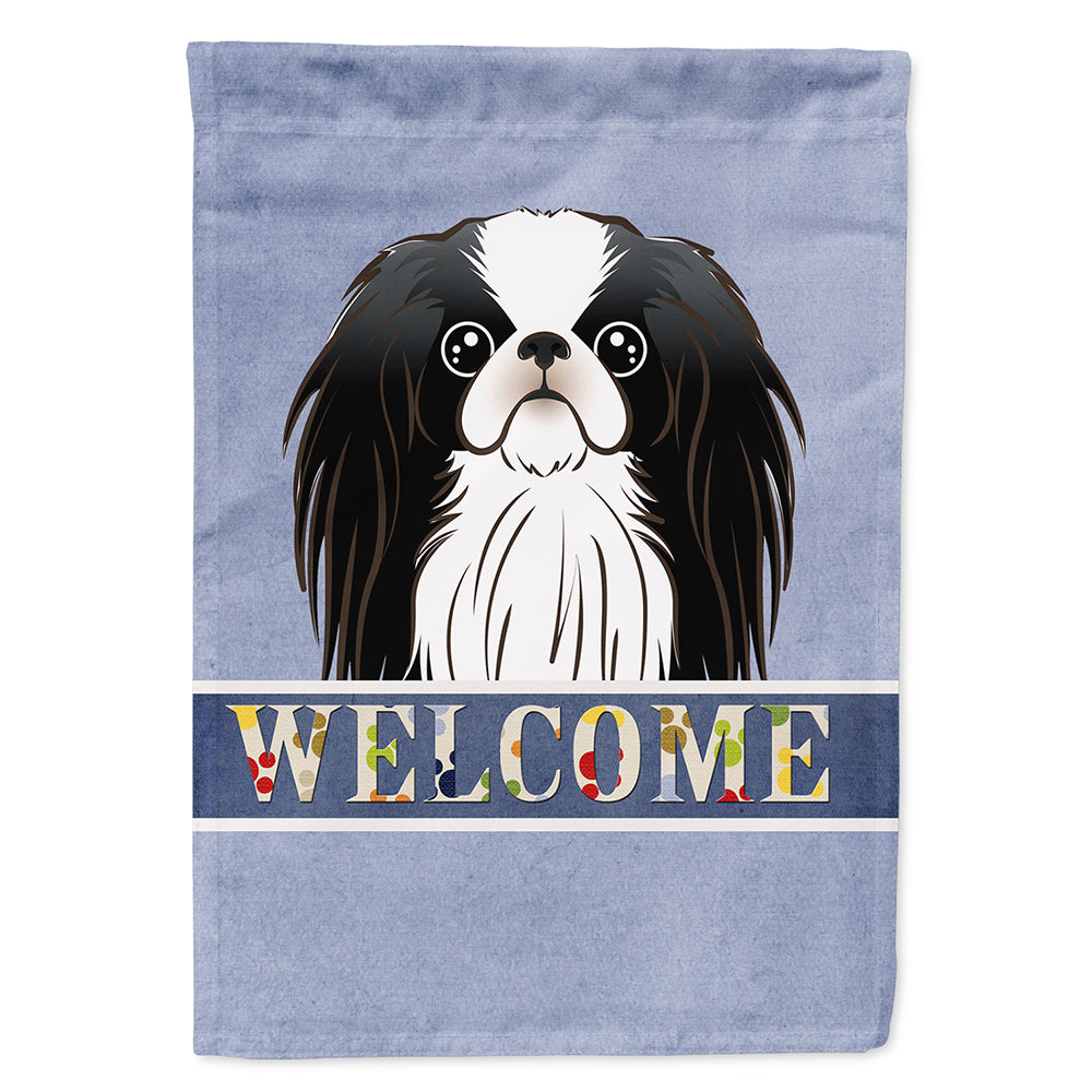 Japanese Chin Welcome Flag Canvas House Size BB1416CHF  the-store.com.