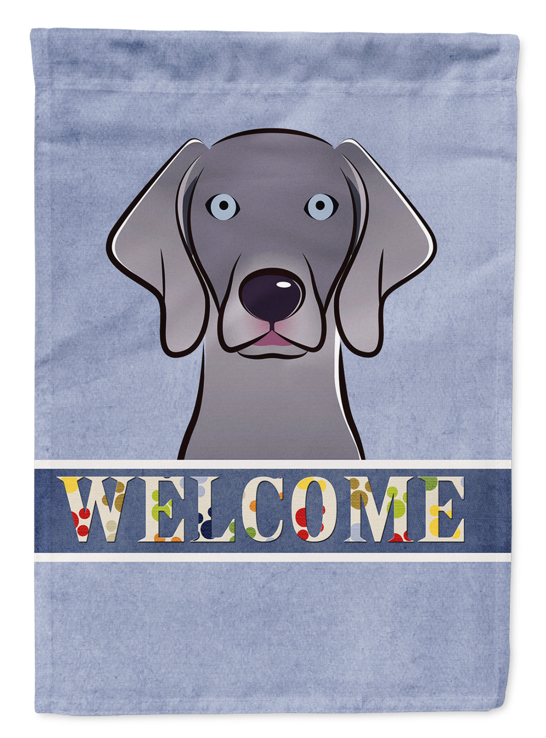 Weimaraner Welcome Flag Canvas House Size BB1417CHF