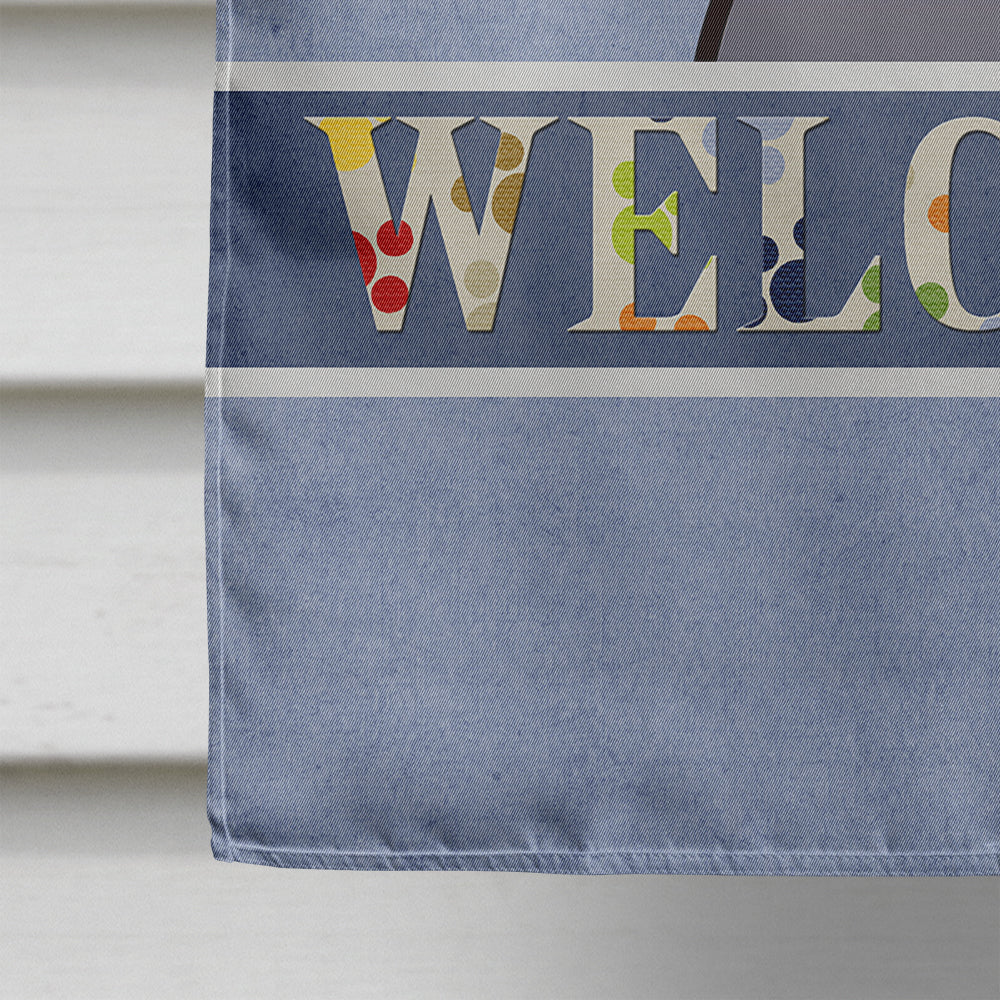 Weimaraner Welcome Flag Canvas House Size BB1417CHF