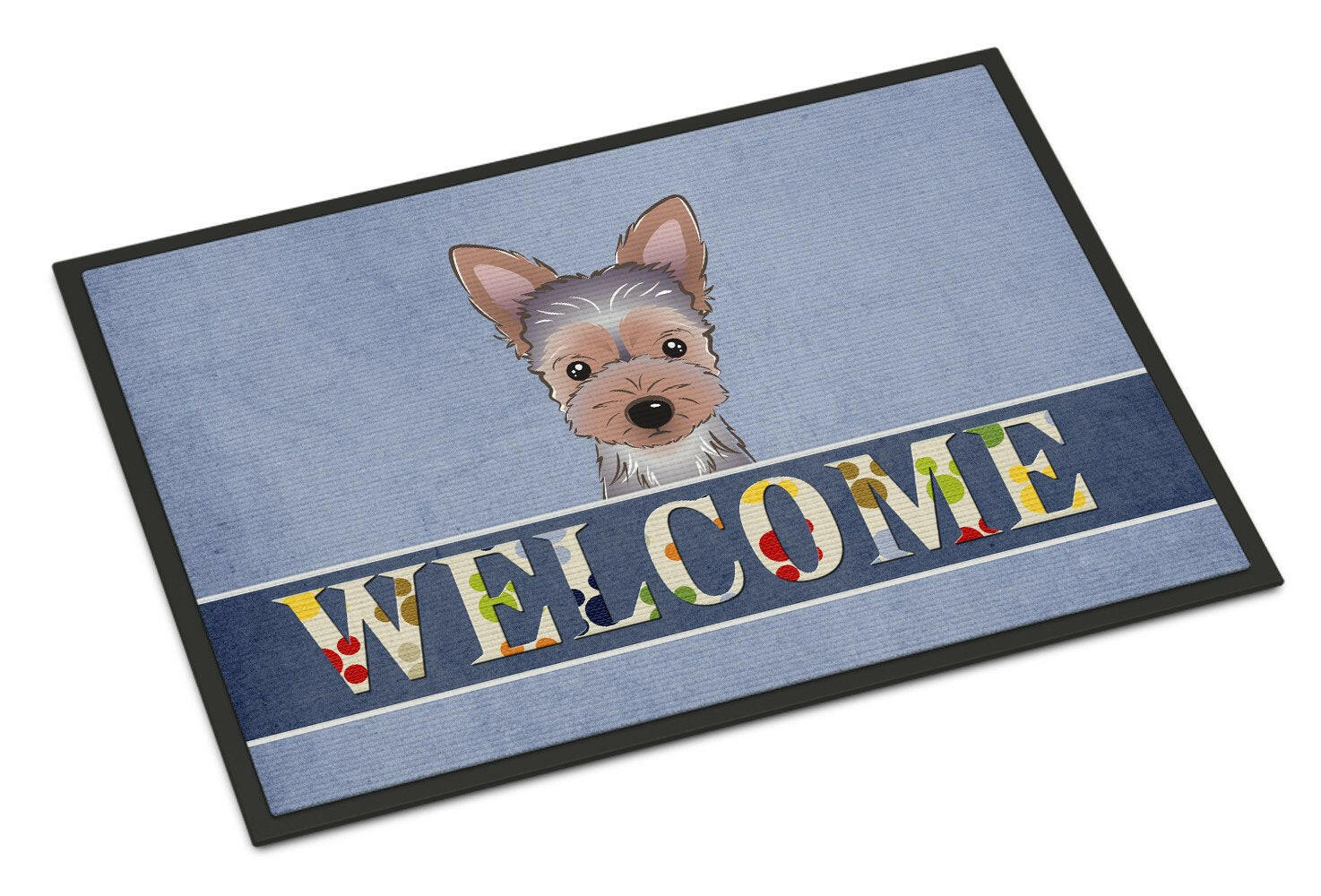 Yorkie Puppy Welcome Indoor or Outdoor Mat 24x36 BB1418JMAT - the-store.com