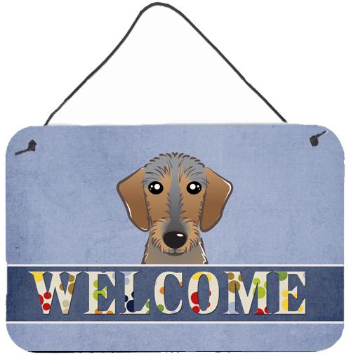 Wirehaired Dachshund Welcome Wall or Door Hanging Prints BB1419DS812 by Caroline&#39;s Treasures