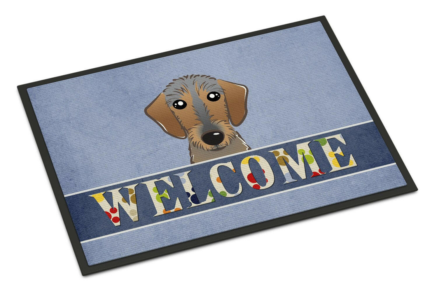 Wirehaired Dachshund Welcome Indoor or Outdoor Mat 24x36 BB1419JMAT - the-store.com
