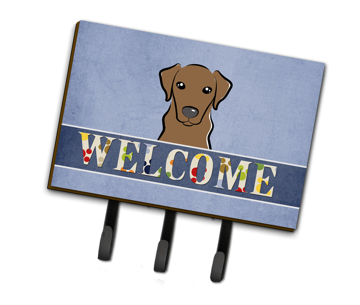 Chocolate Labrador Welcome Leash or Key Holder BB1420TH68  the-store.com.