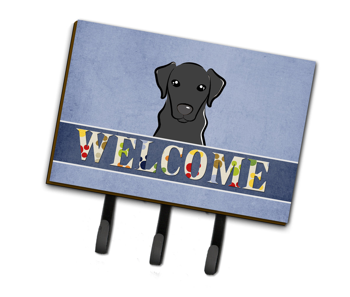 Black Labrador Welcome Leash or Key Holder BB1421TH68